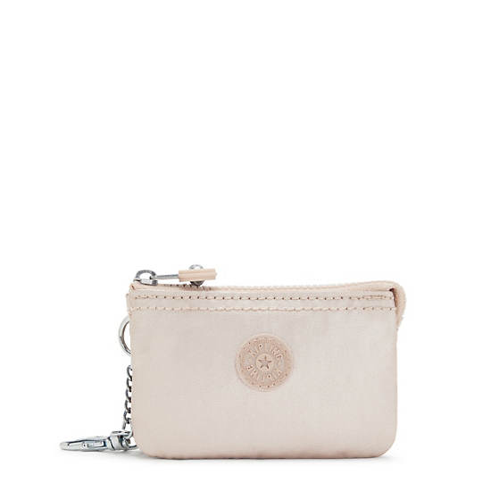 Kipling Creativity Mini Pouch Metallic Keychain Çanta Beyaz | TR 1111TC